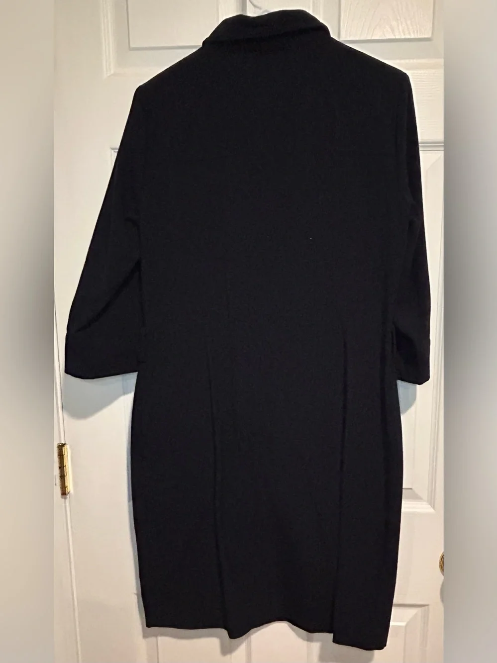 Michael Kors Black Zip-Front Trench Coat Dress